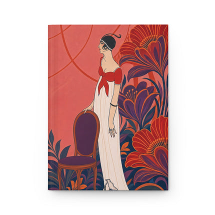 🌺❤️ The Scarlet Garden Reverie Hardcover Journal – Art Deco Fashion Romance