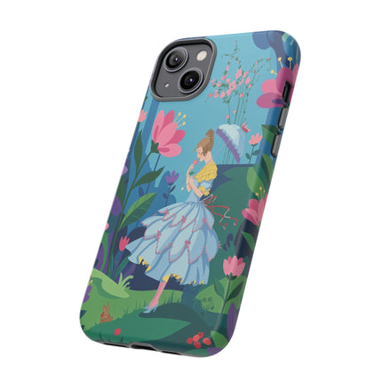 🌸☂️ A Stroll Through The Enchanted Forest Phone Case – Art Deco Floral Fantasy