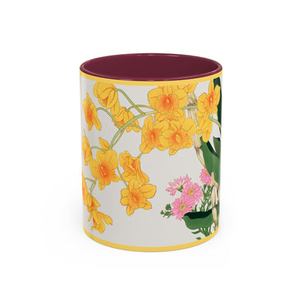 Golden Bow Orchid by Tanigami Kônan Colorful Mugs (11oz, 15oz)