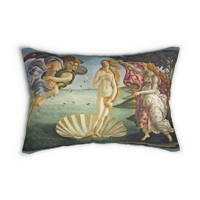 Birth of Venus by Sandro Botticelli Spun Polyester Lumbar Pillow