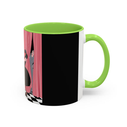 The Ladies Behind The Velvet Curtain Colorful Mugs – Art Deco Theatrical Elegance