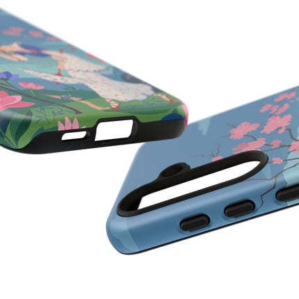 🌸☂️ The Lady Of The Falling Blossoms Phone Case – Art Deco Garden Whimsy
