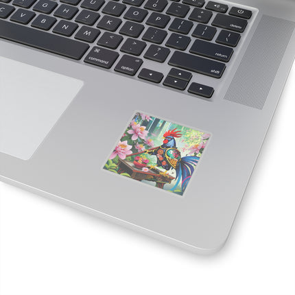Cyberpunk Rooster Kiss-Cut Stickers (4 Sizes)