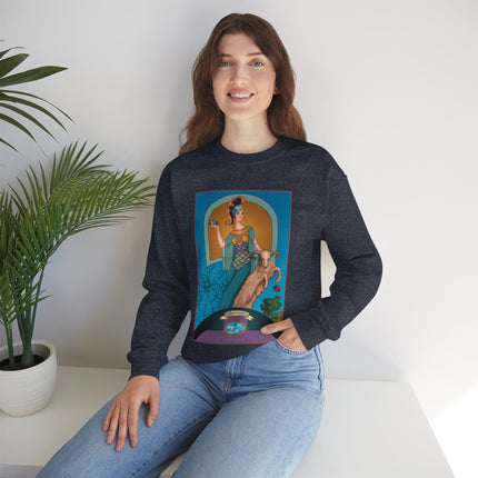 March & Aquamarine (Gem Series) by Sofia Chiostri Unisex Heavy Blend™ Crewneck Sweatshirt