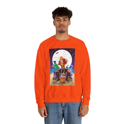 Moonlit Pirate Halloween Unisex Heavy Blend™ Crewneck Sweatshirt
