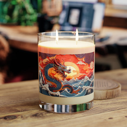 Emergence of the Dragon Scented Candle - Full Glass, 11oz - The White Tea & Fig, The Lavender & Sage, and The Ocean Mist & Moss
