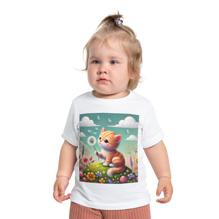 Kitten’s Whispers of Spring Baby T-Shirt – Gentle Breezes & Sweet Discoveries
