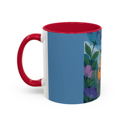 The Lady And The Sea Breeze Colorful Mugs – Art Deco Coastal Serenity