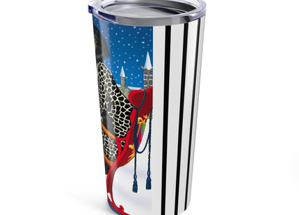 Elegant Winter Woman in Sleigh Tumbler 20oz