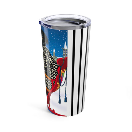 Elegant Winter Woman in Sleigh Tumbler 20oz