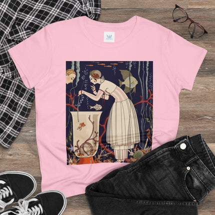 L'Etourdissant Petit Poisson (The Dazzling Little Fish) by George Barbier Women's Midweight Cotton Tee