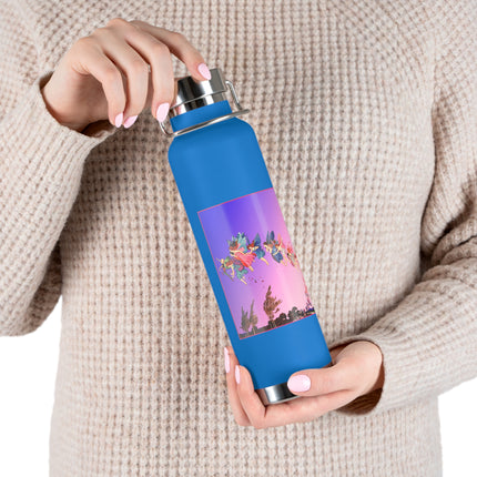 Fairies, Pixies, and Petals in Twilight's Embrace Copper Vacuum Insulated Bottle, 22 oz