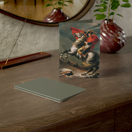 Napoleon Crossing the Alps by Jacques-Louis David Greeting Cards (1, 10, 30, and 50pcs)