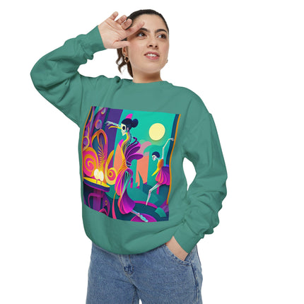 Dance of the Skeleton Ballerinas Unisex Garment-Dyed Sweatshirt