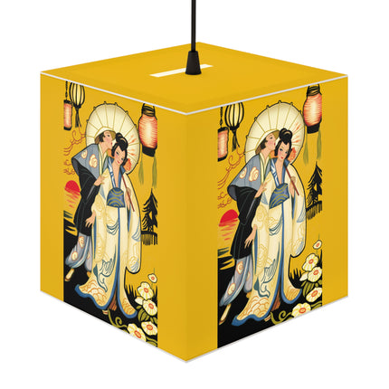 Golden Embrace Light Cube Lamp