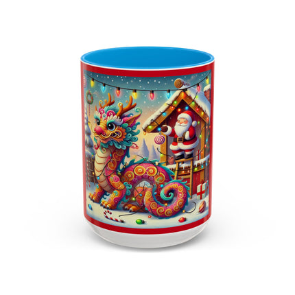 Playful Dragon's Christmas Colorful Mugs (11oz, 15oz)
