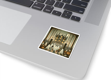 Ghostly Welcome – A Halloween Night Kiss-Cut Stickers (4 Sizes)