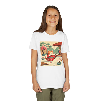 Archer Kitten in the Zen Garden Youth Short Sleeve Tee