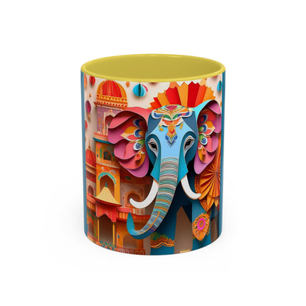 Elephant at an Autumn Festival Colorful Mugs (11oz, 15oz)