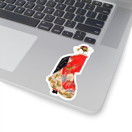 Japanese Woman by Hosoda Eishi Kiss-Cut Stickers (4 Sizes)