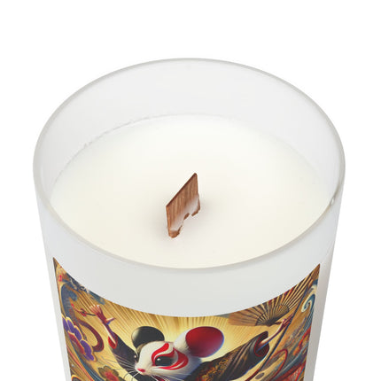 Theatrical Mouse on a Mission Frosted Candle