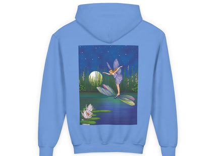 Fairy on a Dragonfly Youth Heavy Blend Hooded Sweatshirt