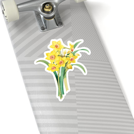 Chinese Sacred Lily botanical illustration by Pierre-Joseph Redouté Kiss-Cut Stickers (4 Sizes)