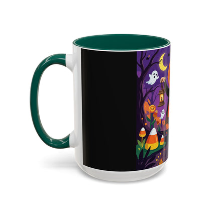 🎃🏮 The Pumpkin Gentleman's Moonlit Stroll Colorful Mug – Whimsical Halloween Charm