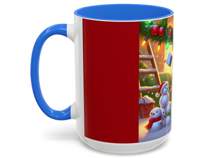 Naughty or Nice Kitten Christmas Colorful Mugs (11oz, 15oz)