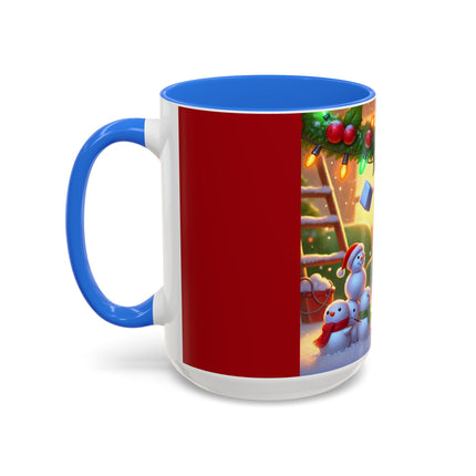 Naughty or Nice Kitten Christmas Colorful Mugs (11oz, 15oz)