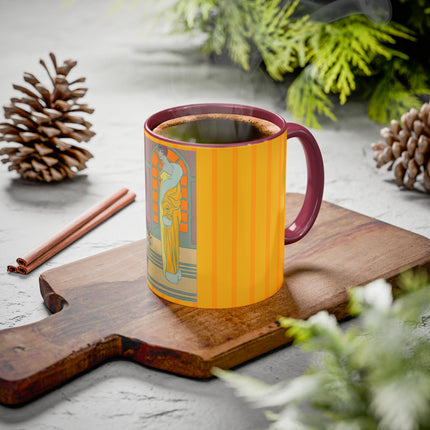 Sur Les Marches Du Jardin by Georges LePape Colorful Mugs (11oz, 15oz)
