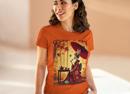 Theatrical Harvest Rabbit Women's Midweight Cotton Tee