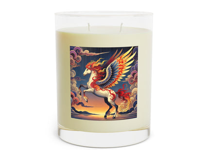 Flame-Winged Horse at Sunset Scented Candle - Full Glass, 11oz