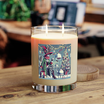 Whimsical Christmas Tea Party Scented Candle - Full Glass, 11oz