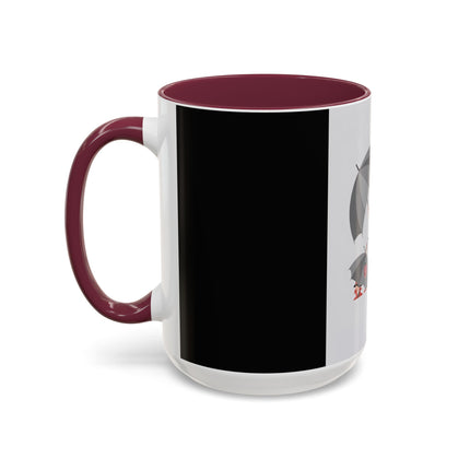 The Lady of Silver Umbrellas Colorful Mug (11oz, 15oz) – Art Deco Mystery, Elegant Fashion & Silver Dreamscape