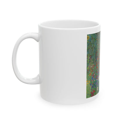 Farm Garden with Sunflowers by Gustav Klimt Ceramic Mug (11oz, 15oz)