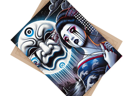 Geisha’s Black Ink Tears Ceramic Tile