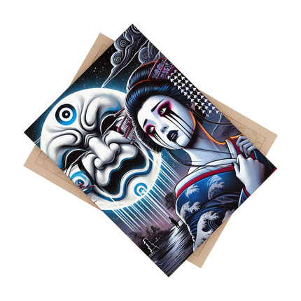 Geisha’s Black Ink Tears Ceramic Tile