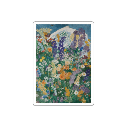 Flowers on the Mountain by August Babberger Die-Cut Stickers (5 Sizes)