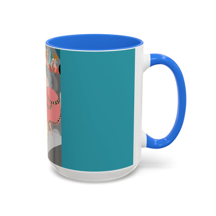 Celestial Masquerade Colorful Mugs – Theatrical Elegance & Floating Whimsy
