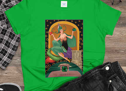 May & Emerald (from the Gem Series) by Sofia Chiostri Women's Midweight Cotton Tee