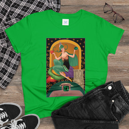 May & Emerald (from the Gem Series) by Sofia Chiostri Women's Midweight Cotton Tee