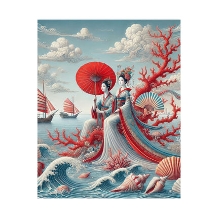 Ladies by the Quiet Sea Matte Vertical Posters