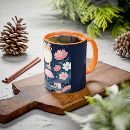 🕛🌸 Midnight Waltz Before Christmas Colorful Mug – Art Deco Holiday Fantasy