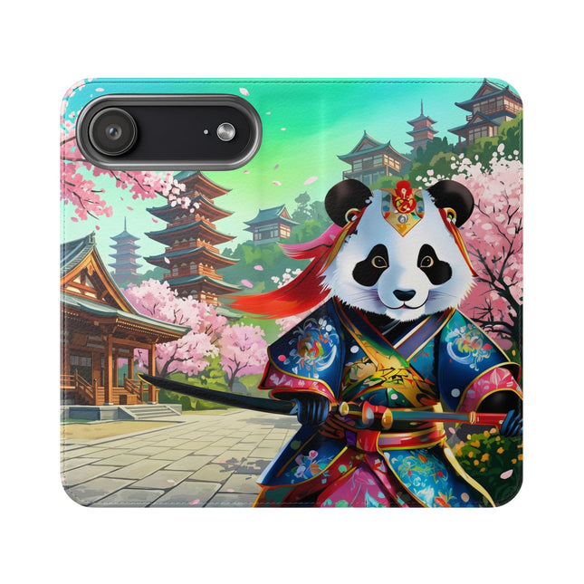 🦊⚔️ Cyberpunk Panda Samurai Flip Case – Futuristic Honor & Kitsune Spirit