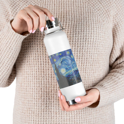 The Starry Night by Vincent Van Gogh Copper Vacuum Insulated Bottle, 22oz