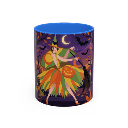 🎃🧙 The Witch Of Jack-O'-Lantern Hollow Colorful Mug – Whimsical Halloween Charm