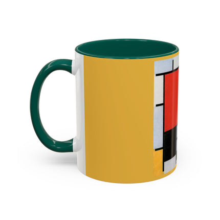 Composition with Red, Yellow, Blue, and Black by Piet Mondrian Colorful Mugs (11oz, 15oz)
