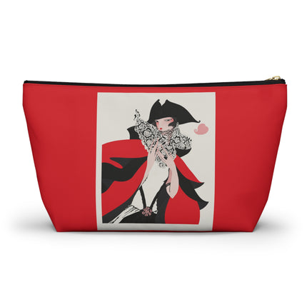 Crimson Masquerade Cosmetic Bag – Dramatic Grace & Bold Elegance