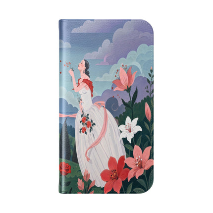 🌹💌 The Garden Of Blown Kisses Flip Case – Art Deco Floral Romance